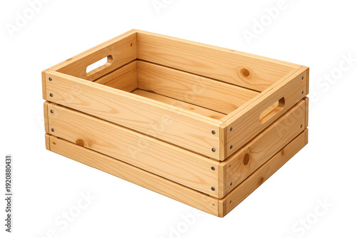 Wallpaper Mural Wooden crate for storage and packaging with transparent background Torontodigital.ca