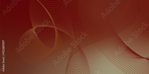 Deep textured noisy background illuminated by vibrant Maroon and SandyBrown smooth gradient streaks with a subtle glowing blur effect for modern cover, header, and banner design.