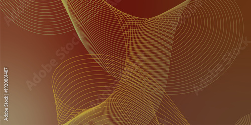 Deep textured noisy background illuminated by vibrant Maroon and SandyBrown smooth gradient streaks with a subtle glowing blur effect for modern cover, header, and banner design.