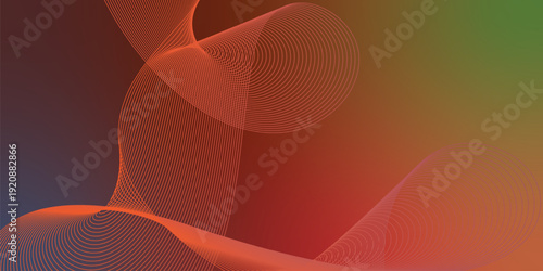 Deep textured noisy background illuminated by vibrant Maroon and SandyBrown smooth gradient streaks with a subtle glowing blur effect for modern cover, header, and banner design.