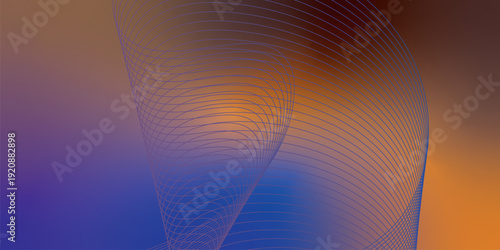 Moody textured dark canvas featuring radiant Blue, bold Orange, and deep Chocolate abstract swirling gradient streaks with gentle blur and glow effect for stylish header and cover design.