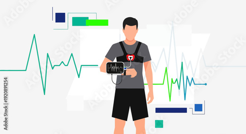 Healthy Lifestyle Concept with Medical and Wellness Elements