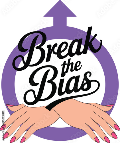 Break the Bias Campaign Logo with Gender Equality Symbol