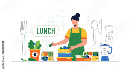 Healthy Lifestyle Concept with Medical and Wellness Elements