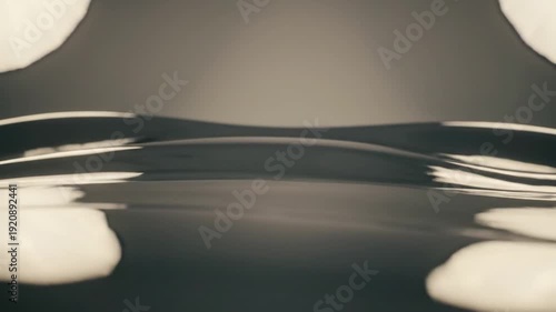 Sleek Black Surface with White Reflections.