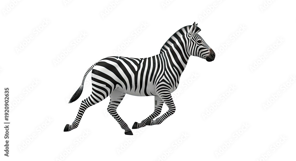 Fototapeta premium Running Zebra Illustration
