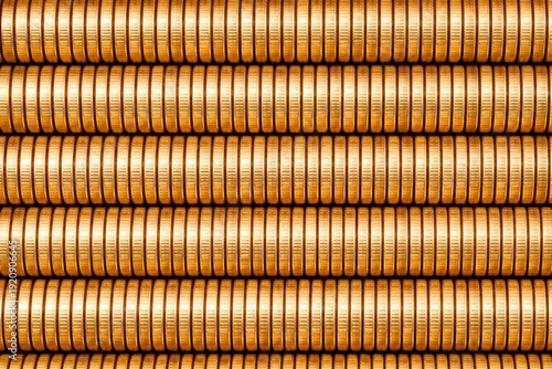 Wallpaper Mural gold coins background. investments in gold. numismatics coin collecting horizontal view banner Torontodigital.ca