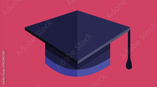 Graduation Mortarboard Cap Vector Illustration