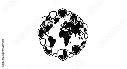 global cybersecurity shield earth protection