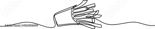 French fries in continuous line art drawing style.one line vector illustration with white background
