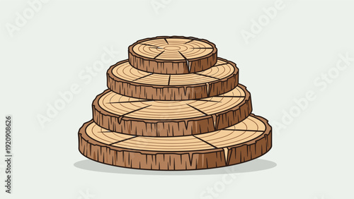round pile of wood