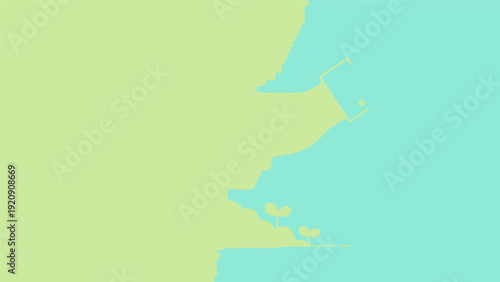 Abstract Artistic Map Fragment with Shapes.