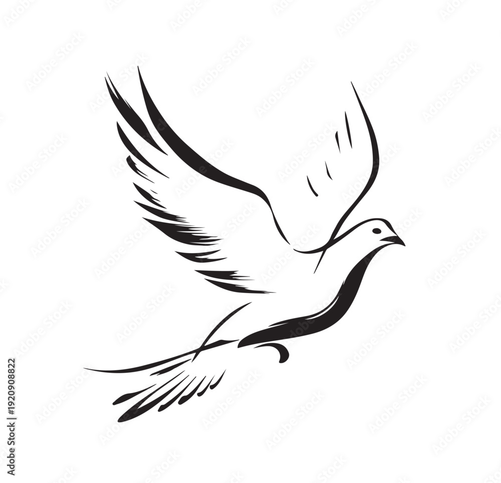 Obraz premium dove logo vector,