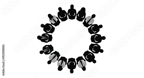 Diverse group of people joining hands in unity circle