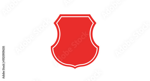 Red Shield Icon Symbol Security Protection.