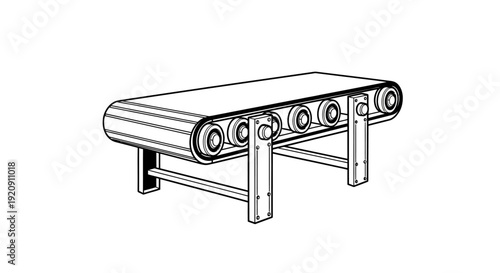 Conveyor Belt System Industrial Machinery Equipment.