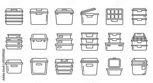 Collection of Various Storage Containers and Boxes.