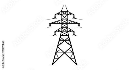 Electricity Pylon Transmission Tower Structure.
