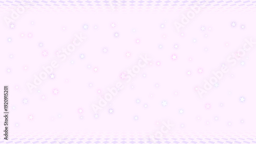 チェックの床と煌めく星の可愛い背景