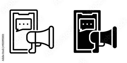 Online marketing icon, element icon for design branding, print, and digital media