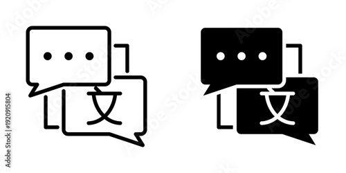 Online translator icon, element icon for design branding, print, and digital media