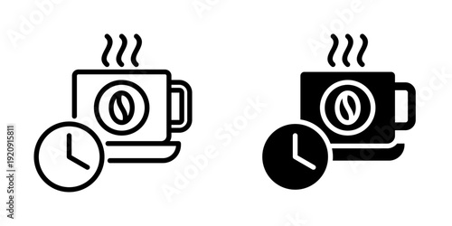 Coffee break icon, element icon for design branding, print, and digital media