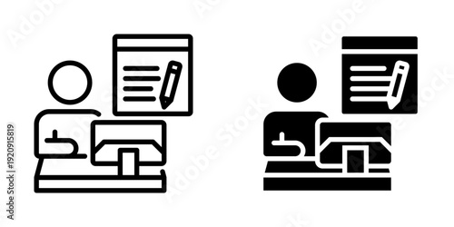 Copywriter icon, element icon for design branding, print, and digital media