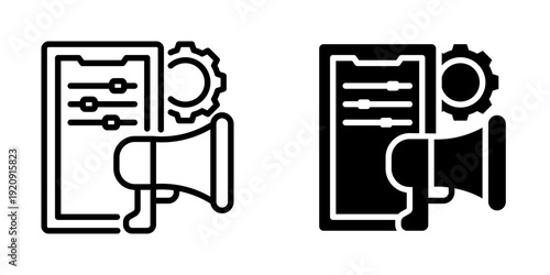 Campaign tweaking icon, element icon for design branding, print, and digital media