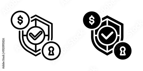Protection icon, element icon for design branding, print, and digital media