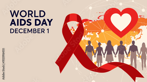 World AIDS Day Awareness Ribbon