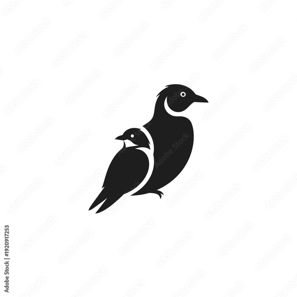 Obraz premium Two Birds Silhouette