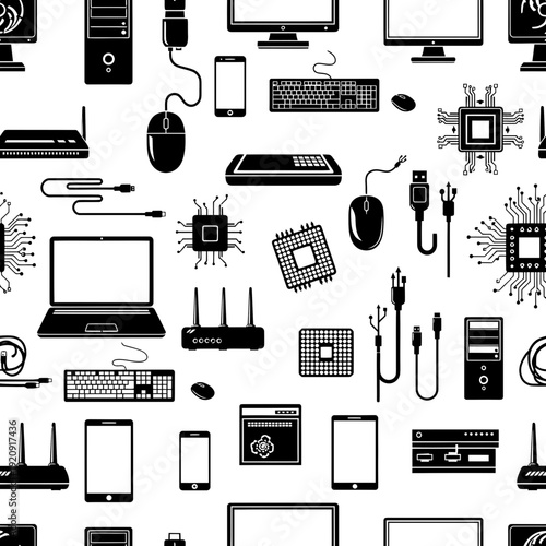 Computer Hardware Icons Set