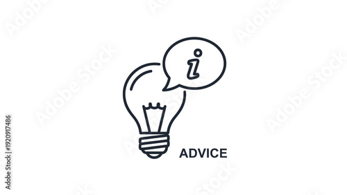 Lightbulb with Info Symbol