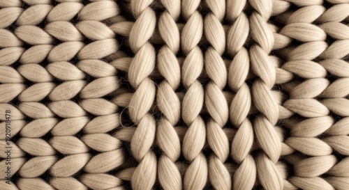 Close-up view of intricately woven beige rope texture pattern from overhead perspective
