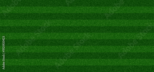Soccer Grass Field. Green Turf Pattern, Top View of Stadium Pitch Background. Realistic Sport Ground Texture for Football and Baseball Games. Vector Stadium Striped Green Fields Illustration.