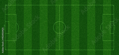 Marking Soccer Field. Top View of Green Grass Field. Stadium Pitch Background. Abstract Grass Turf Pattern. Green Realistic Sport Ground Texture for Football and Baseball Games. Vector Stadium Lines.