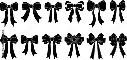 Extensive Collection of Airplane, Jet, Drone, Helicopter, and Hangar Silhouettes Showing Different Military and Commercial Aircraft Types from Top View Vector Illustration