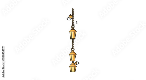 Elegant Triple Lantern Fixture Cascading Warm Light and Decorative Charm