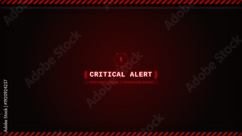 Red critical alert screen