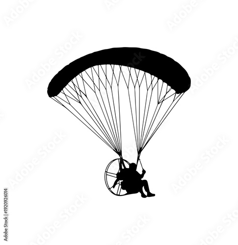 Parachutist Silhouette Vector Art