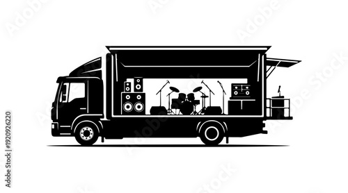 Mobile Stage Truck with Musical Equipment