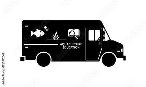 Aquaculture Education Mobile Unit Vector Illustration