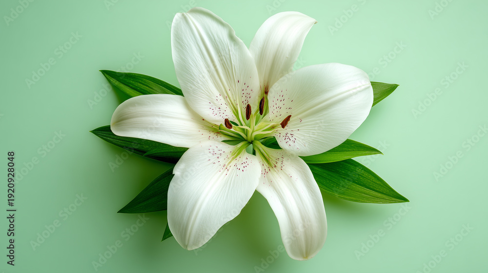 Obraz premium Single Lily Flower Studio Shot