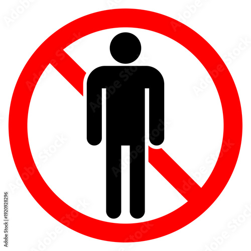 シンプルな立ち入り禁止のマーク ベクター素材