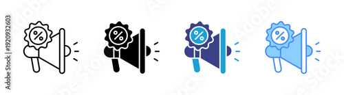 Marketing icon set multiple style collection