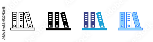 Files icon set multiple style collection