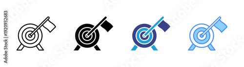 Target icon set multiple style collection