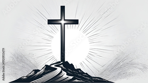 cross drawings for background religious concept illustration Can be applied to media and design work.
