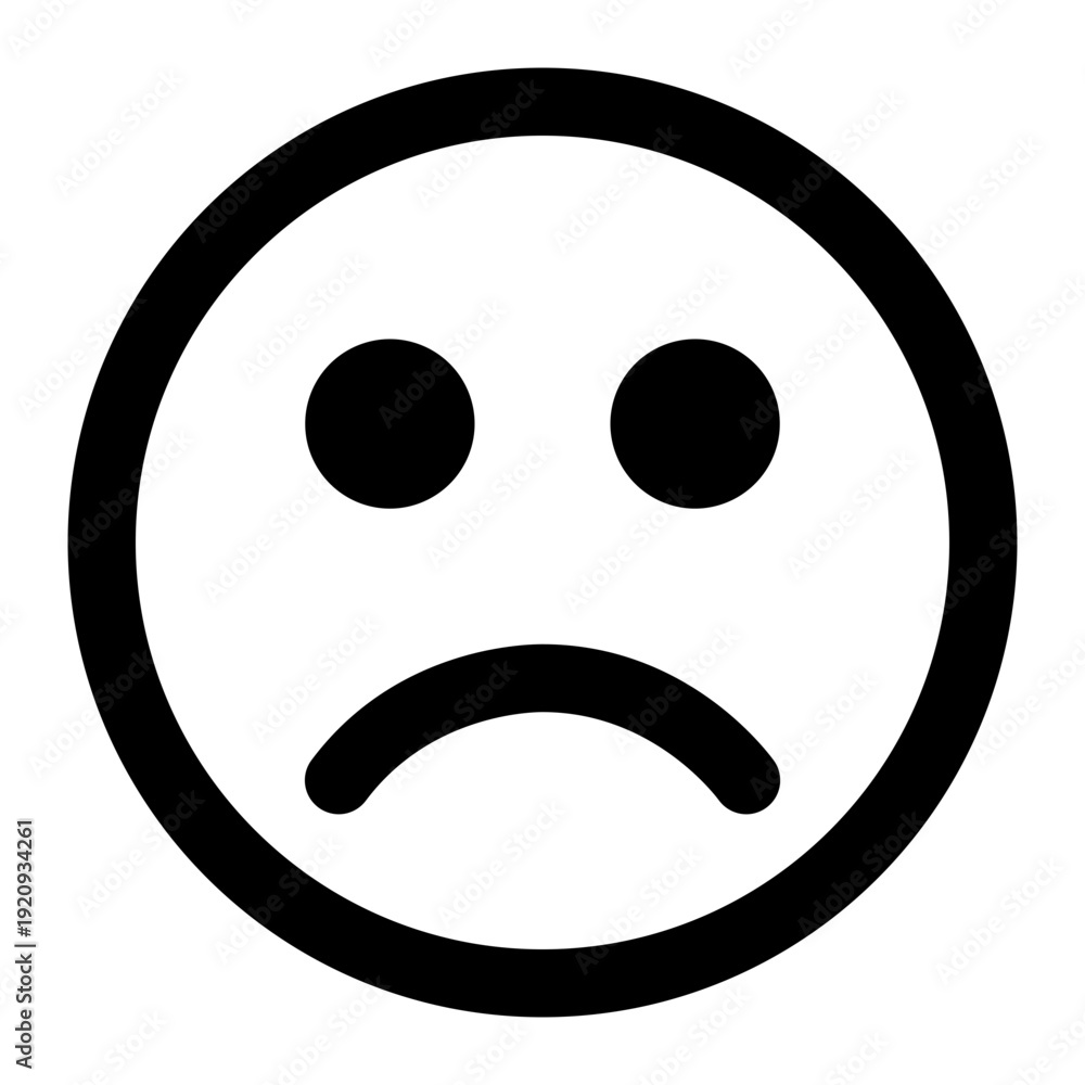 Fototapeta premium sad icon for illustration