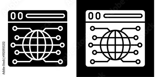 Backlink  Icon Set White Glyph Style Collection